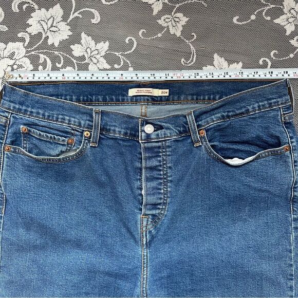 Levi’s Plus Size Wedgie Skinny Jeans with Raw Irregular Hem Sz 20 - Picture 12 of 16